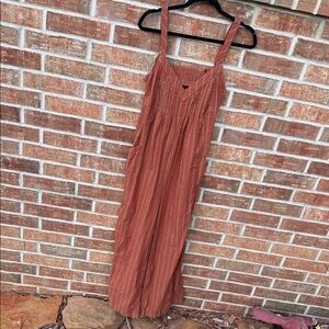 Free People Ladies M Striped Rust Boho Inspo Jumpsuit~pls read!